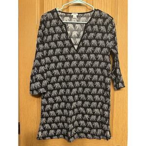 J.Crew Tissue elephant print tunic cover up size S